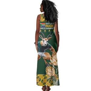 South Africa Rugby History World Champions Tank Maxi Dress Springboks Make History