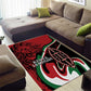 Happy Jamhuri Day Kenya Area Rug Kenyan Lion and Maasai Shield