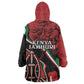 Happy Jamhuri Day Kenya Kid Wearable Blanket Hoodie Kenyan Lion and Maasai Shield