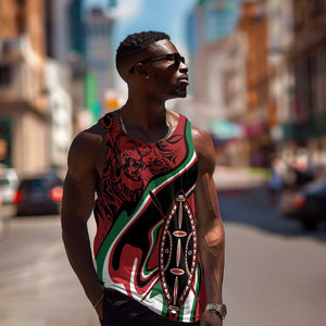 Happy Jamhuri Day Kenya Men Tank Top Kenyan Lion and Maasai Shield