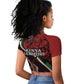 Happy Jamhuri Day Kenya Raglan Cropped T shirt Kenyan Lion and Maasai Shield