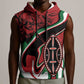 Happy Jamhuri Day Kenya Sleeveless Hoodie Kenyan Lion and Maasai Shield - African Pride