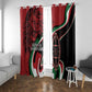 Happy Jamhuri Day Kenya Window Curtain Kenyan Lion and Maasai Shield