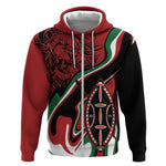 Happy Jamhuri Day Kenya Zip Hoodie Kenyan Lion and Maasai Shield