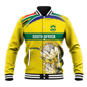 World Cricket Custom South Africa Baseball Jacket Protea Flower Come On Proteas!