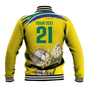 World Cricket Custom South Africa Baseball Jacket Protea Flower Come On Proteas!