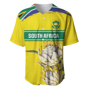 World Cricket Custom South Africa Baseball Jersey Protea Flower Come On Proteas!