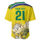 World Cricket Custom South Africa Baseball Jersey Protea Flower Come On Proteas!