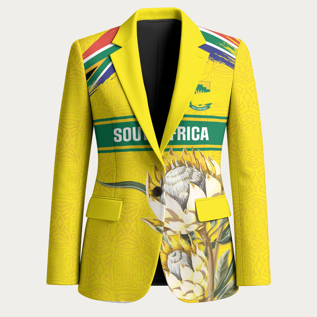 World Cricket Custom South Africa Blazer Protea Flower Come On Proteas!