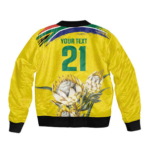 World Cricket Custom South Africa Bomber Jacket Protea Flower Come On Proteas!