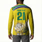 World Cricket Custom South Africa Button Sweatshirt Protea Flower Come On Proteas!