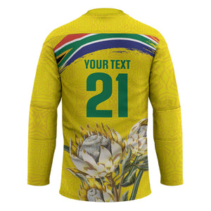 World Cricket Custom South Africa Hockey Jersey Protea Flower Come On Proteas!