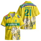 World Cricket Custom South Africa Kid Hawaiian Shirt Protea Flower Come On Proteas!