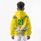 World Cricket Custom South Africa Kid Hoodie Protea Flower Come On Proteas!