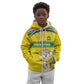 World Cricket Custom South Africa Kid Hoodie Protea Flower Come On Proteas!