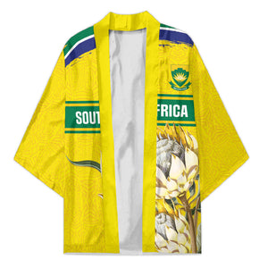 World Cricket Custom South Africa Kimono Protea Flower Come On Proteas!