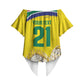 World Cricket Custom South Africa Off Shoulder Wrap Waist Top Protea Flower Come On Proteas!