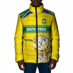 World Cricket Custom South Africa Padded Jacket Protea Flower Come On Proteas!