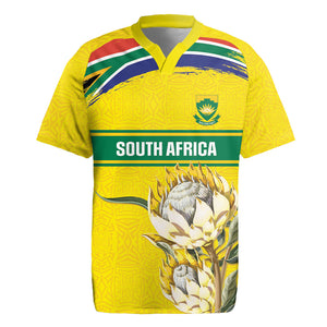 World Cricket Custom South Africa Rugby Jersey Protea Flower Come On Proteas!