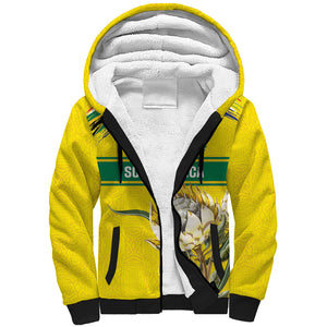 World Cricket Custom South Africa Sherpa Hoodie Protea Flower Come On Proteas!