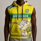 World Cricket Custom South Africa Sleeveless Hoodie Protea Flower Come On Proteas!