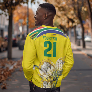 World Cricket Custom South Africa Sweatshirt Protea Flower Come On Proteas!