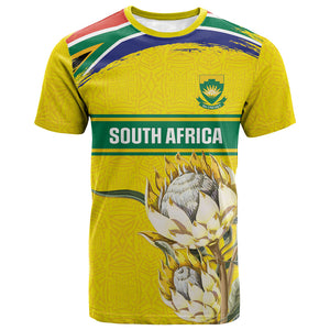 World Cricket Custom South Africa T shirt Protea Flower Come On Proteas!