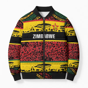 World Cricket Custom Zimbabwe Bomber Puffer Jacket Zimbabwe Bird Go Chevrons!