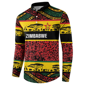 World Cricket Custom Zimbabwe Button Sweatshirt Zimbabwe Bird Go Chevrons!