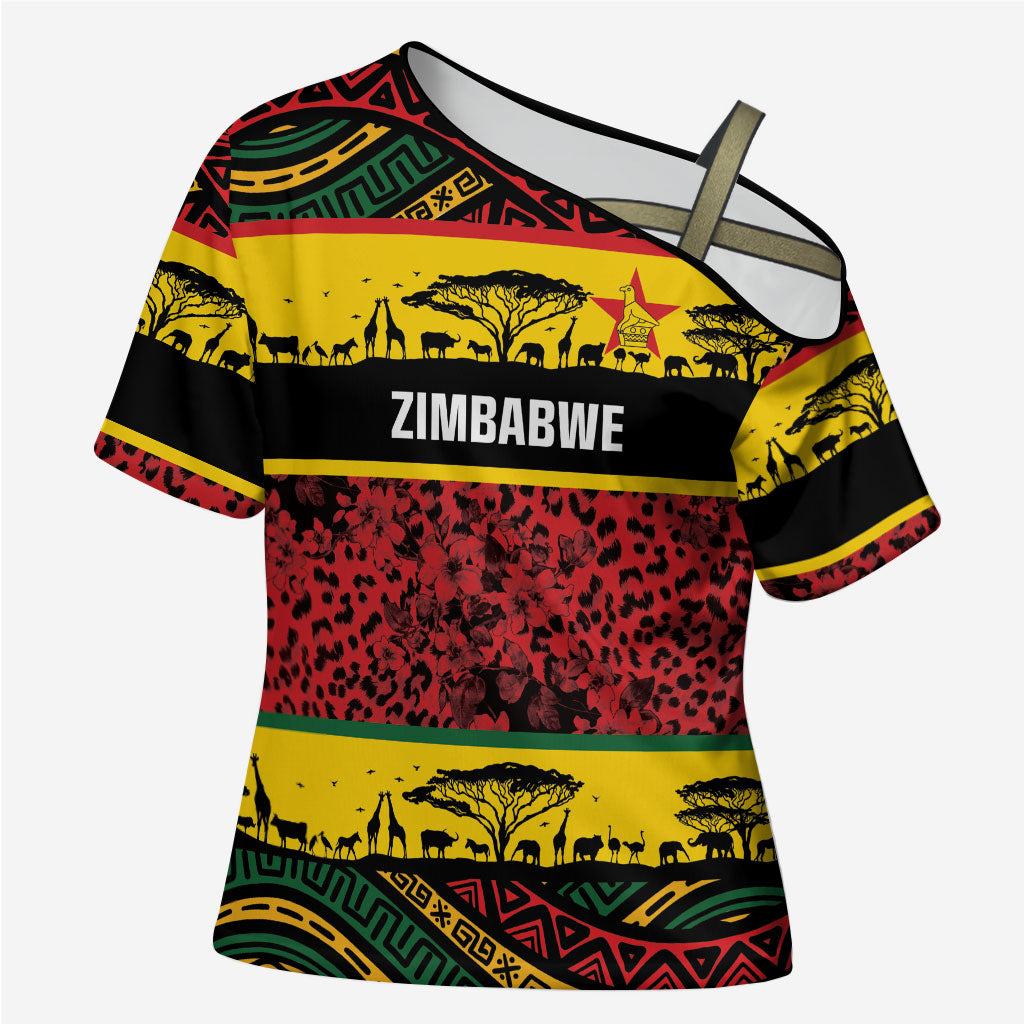 World Cricket Custom Zimbabwe Cross Shoulder Shirt Zimbabwe Bird Go Chevrons!