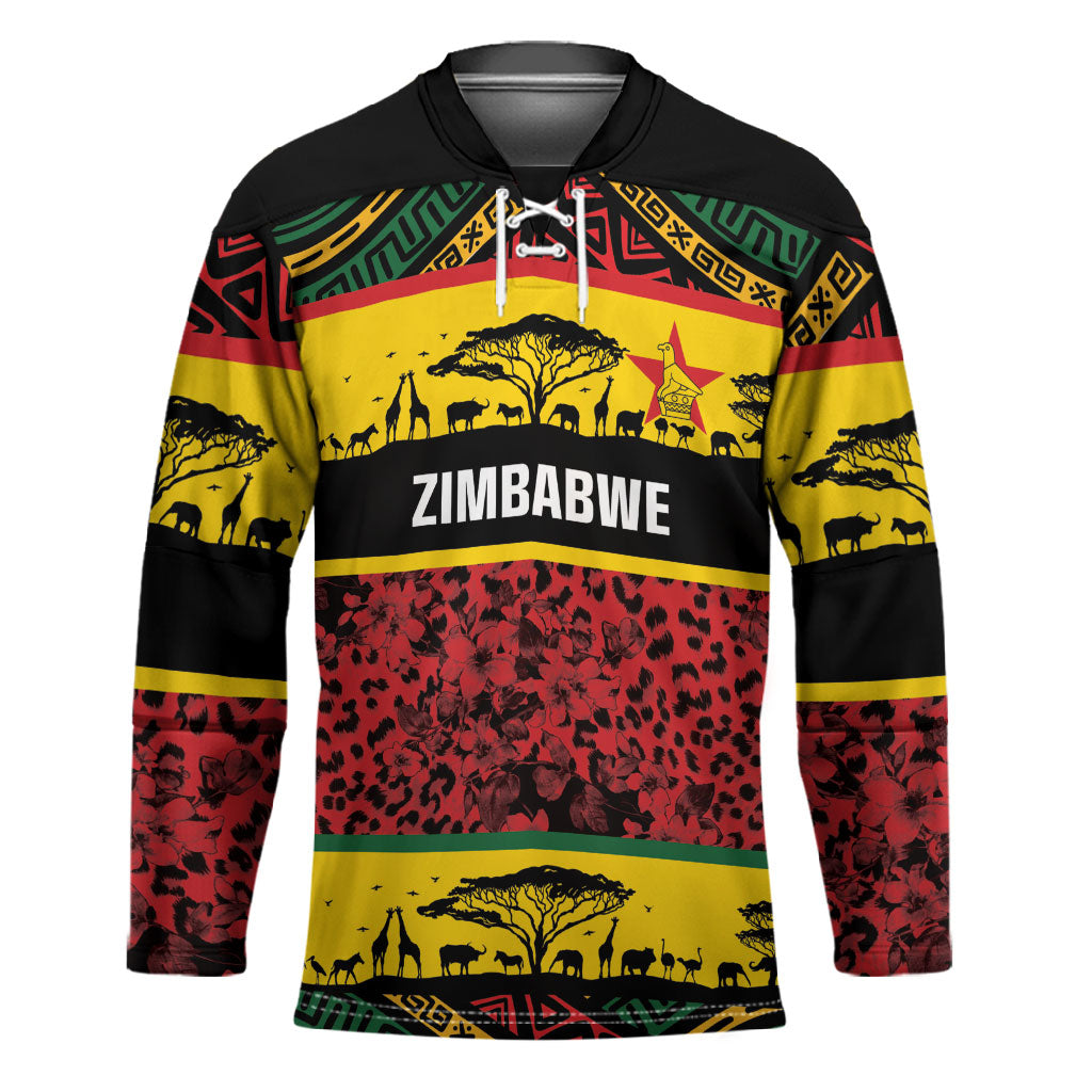 World Cricket Custom Zimbabwe Hockey Jersey Zimbabwe Bird Go Chevrons!