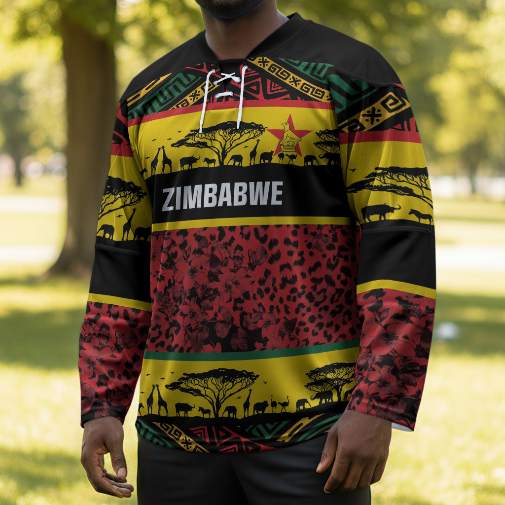 World Cricket Custom Zimbabwe Hockey Jersey Zimbabwe Bird Go Chevrons!