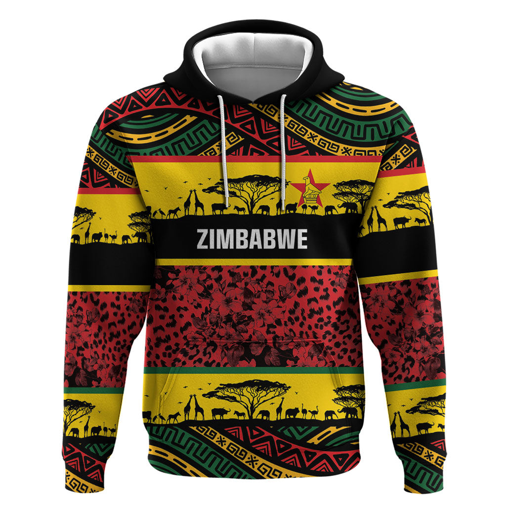 World Cricket Custom Zimbabwe Hoodie Zimbabwe Bird Go Chevrons!