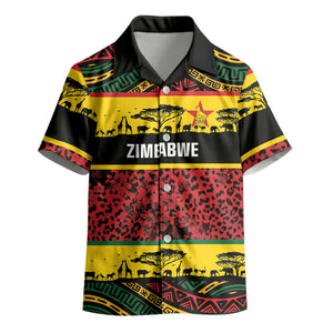 World Cricket Custom Zimbabwe Kid Hawaiian Shirt Zimbabwe Bird Go Chevrons!
