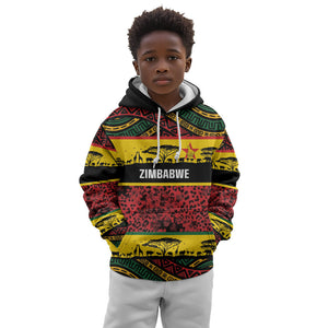 World Cricket Custom Zimbabwe Kid Hoodie Zimbabwe Bird Go Chevrons!