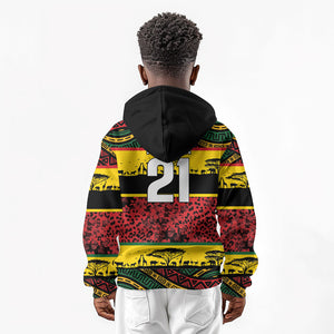 World Cricket Custom Zimbabwe Kid Hoodie Zimbabwe Bird Go Chevrons!