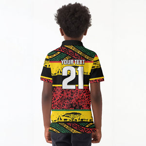 World Cricket Custom Zimbabwe Kid Polo Shirt Zimbabwe Bird Go Chevrons!