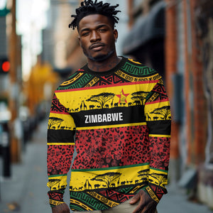 World Cricket Custom Zimbabwe Long Sleeve Shirt Zimbabwe Bird Go Chevrons!