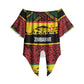World Cricket Custom Zimbabwe Off Shoulder Wrap Waist Top Zimbabwe Bird Go Chevrons!