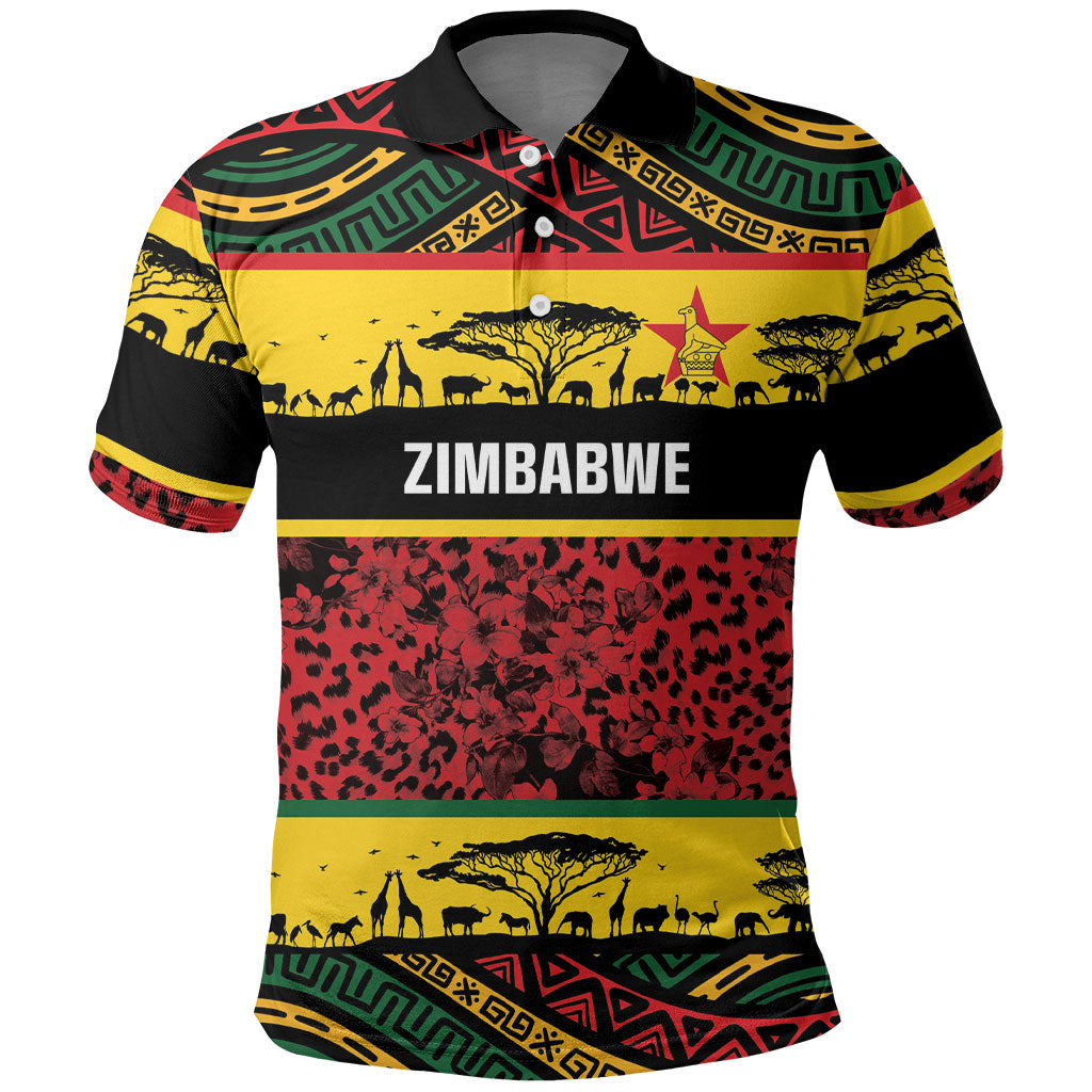 World Cricket Custom Zimbabwe Polo Shirt Zimbabwe Bird Go Chevrons!
