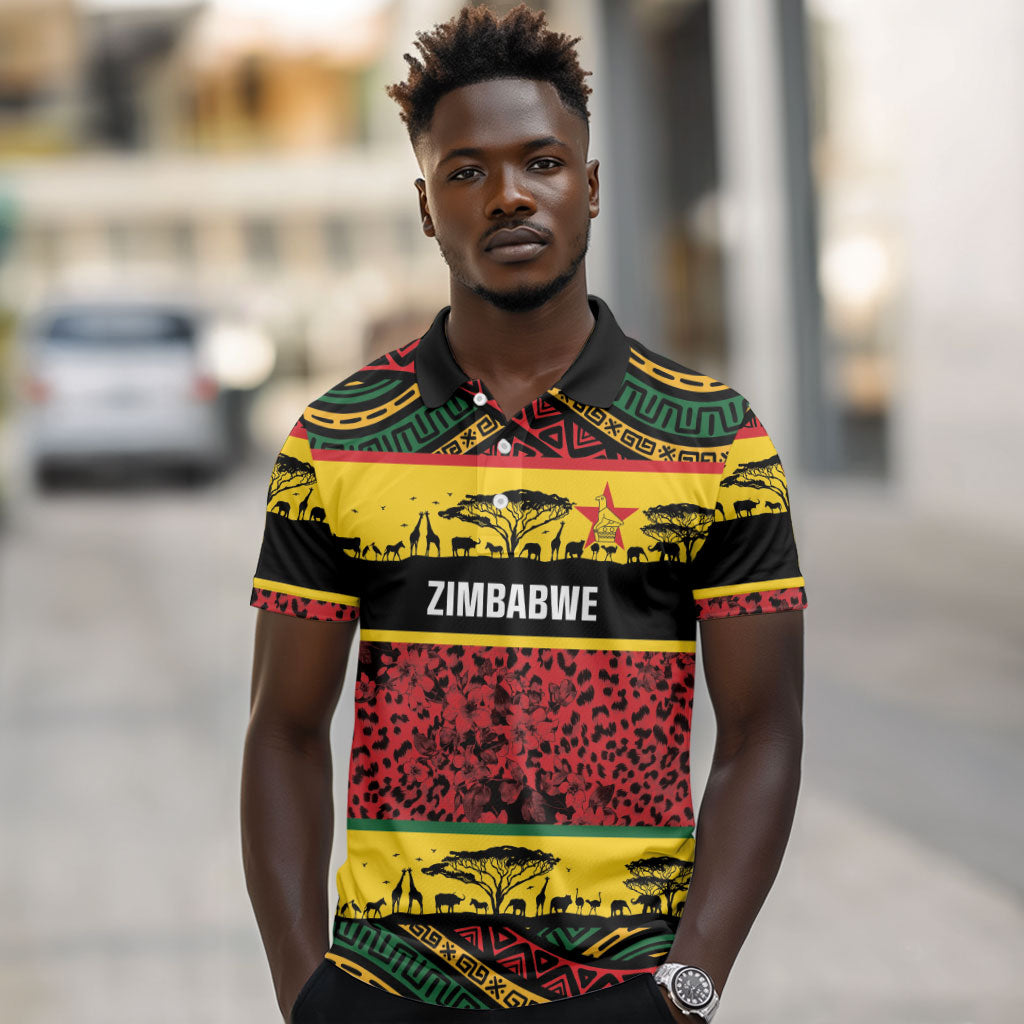 World Cricket Custom Zimbabwe Polo Shirt Zimbabwe Bird Go Chevrons!