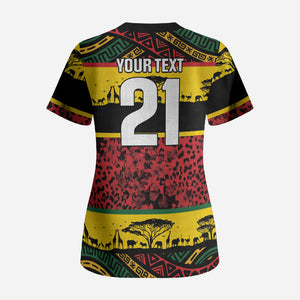 World Cricket Custom Zimbabwe Scrub Top Zimbabwe Bird Go Chevrons!
