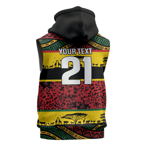 World Cricket Custom Zimbabwe Sleeveless Hoodie Zimbabwe Bird Go Chevrons!