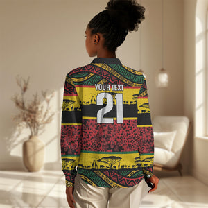 World Cricket Custom Zimbabwe Women Casual Shirt Zimbabwe Bird Go Chevrons!