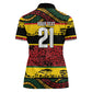 World Cricket Custom Zimbabwe Women Polo Shirt Zimbabwe Bird Go Chevrons!