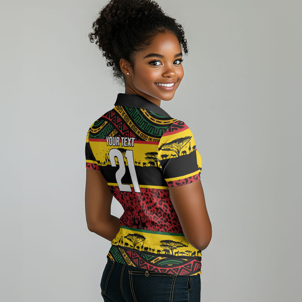 World Cricket Custom Zimbabwe Women Polo Shirt Zimbabwe Bird Go Chevrons!