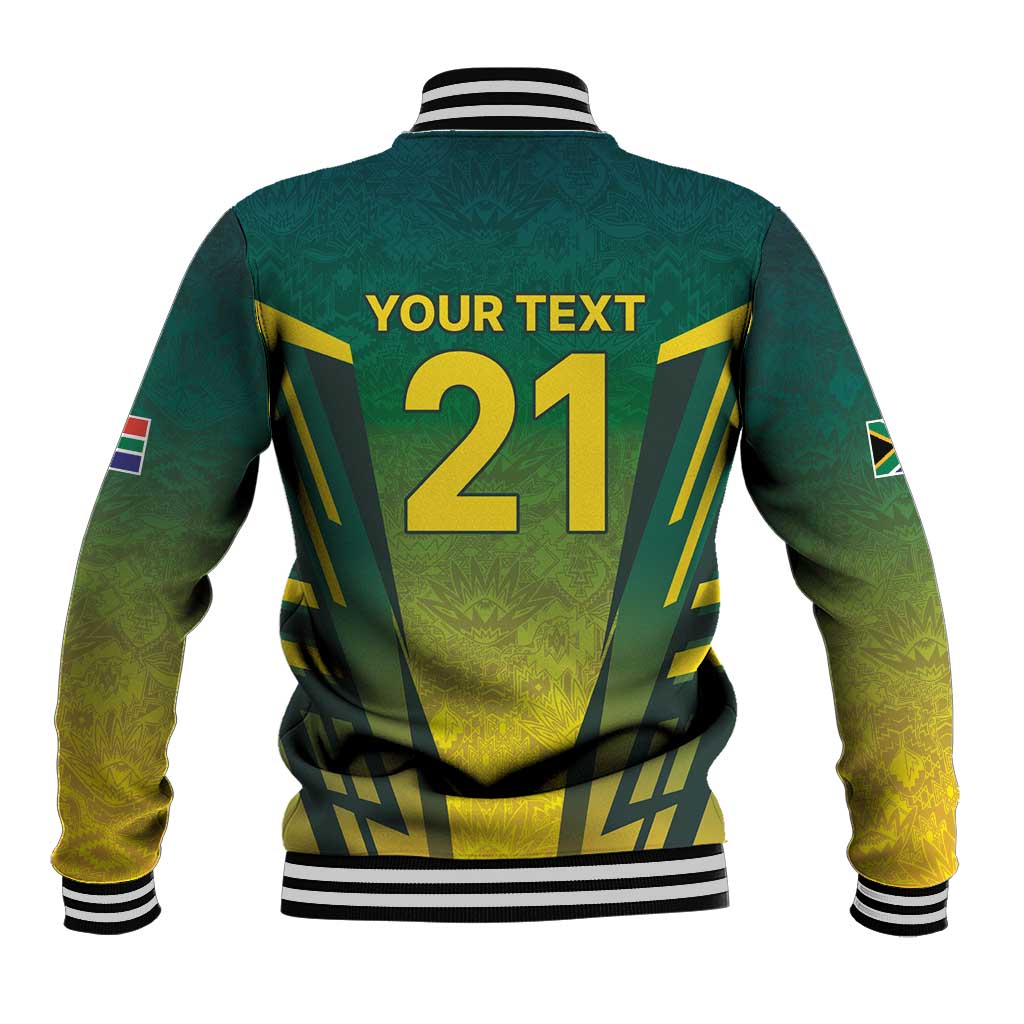 Custom South Africa Cricket Spirit 2026 Baseball Jacket World T20 Edition - African Pride