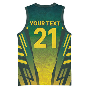 Custom South Africa Cricket Spirit 2026 Basketball Jersey World T20 Edition - African Pride