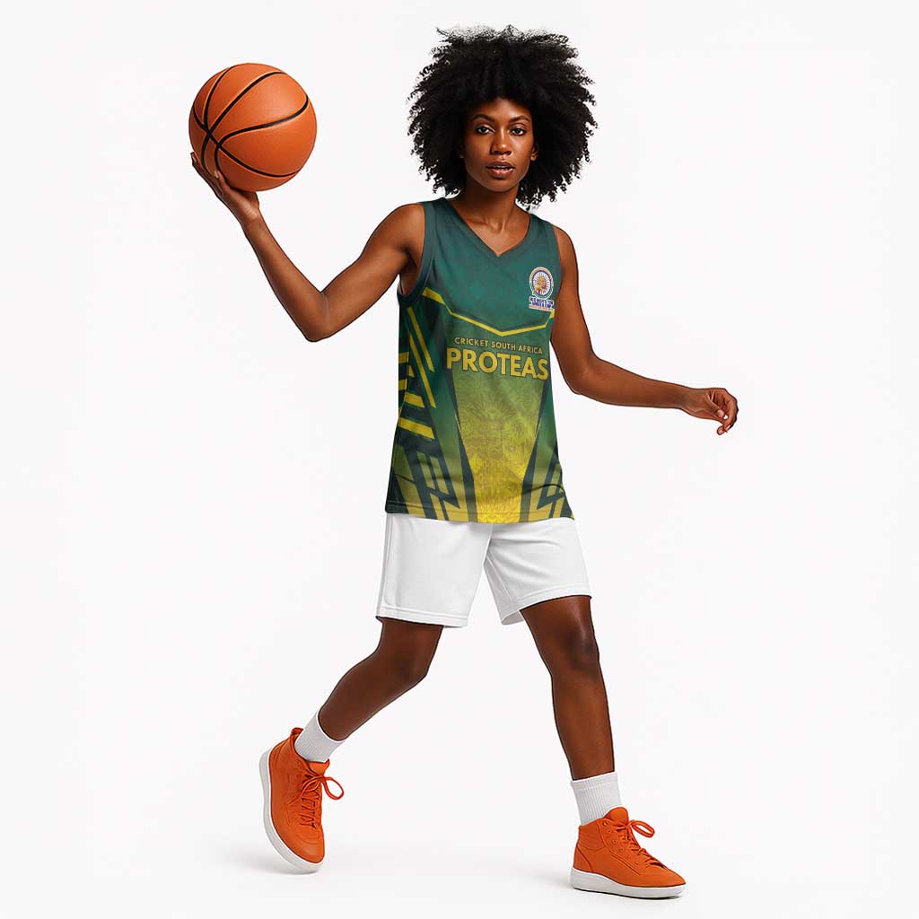 Custom South Africa Cricket Spirit 2026 Basketball Jersey World T20 Edition - African Pride