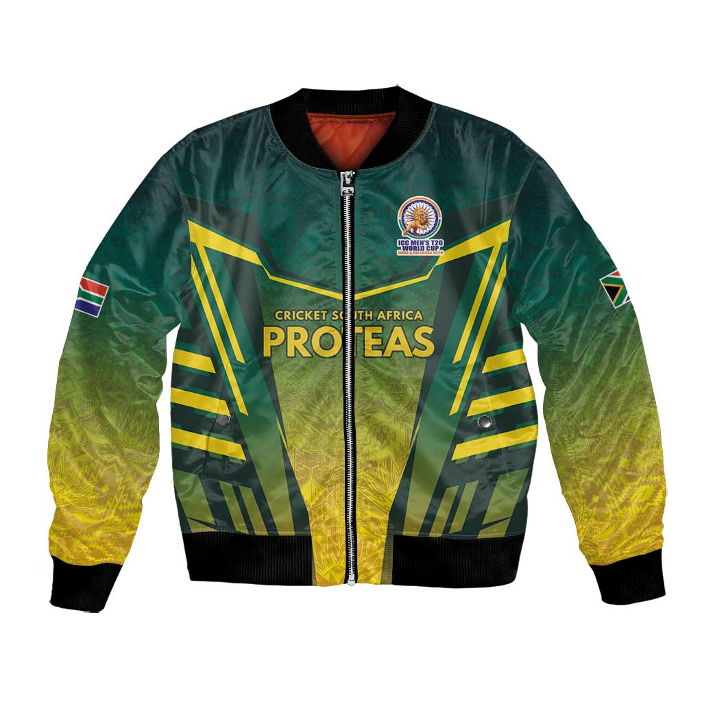 Custom South Africa Cricket Spirit 2026 Bomber Jacket World T20 Edition - African Pride